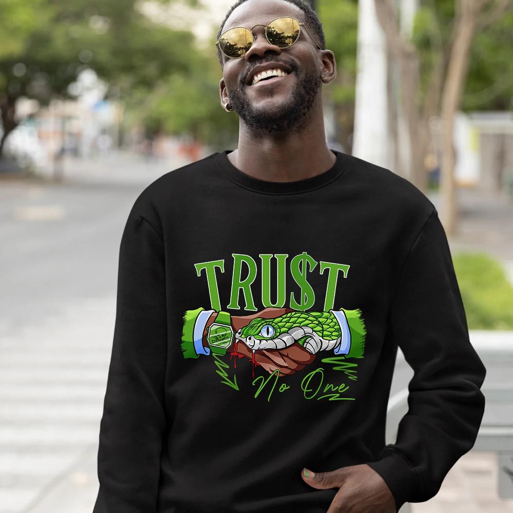 Snake Trust No One Sneaker Shirt Match Green Bean 5s, Jordan 5 Retro Green Bean MKO T-Shirt Snake Trust No One Sneaker Shirt Match Green Bean 5s, Jordan 5 Retro Green Bean MKO T-Shirt
