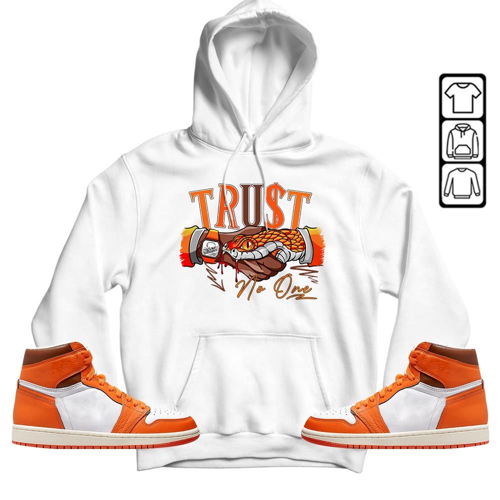 Snake Trust No One Sneaker Shirt Match High OG Starfish 1s, Jordan 1 Retro High OG Starfish MKO T-Shirt
