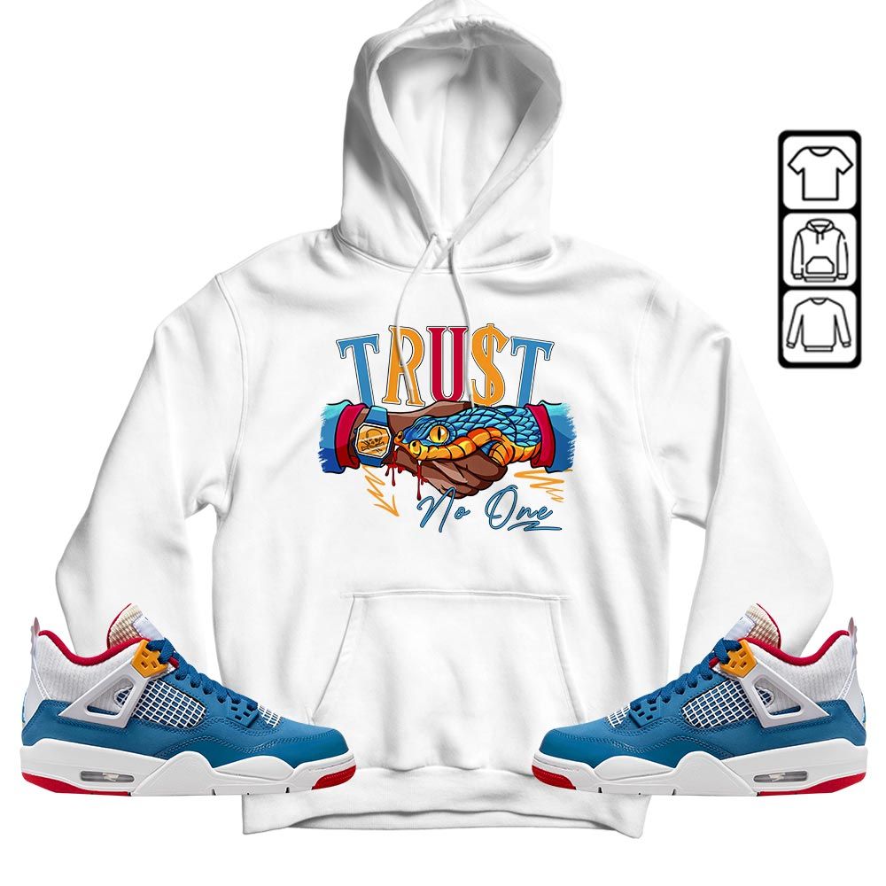 Snake Trust No One Sneaker Shirt Match Messy Room 4s, Jordan 4 GS Messy Room MKO T-Shirt
