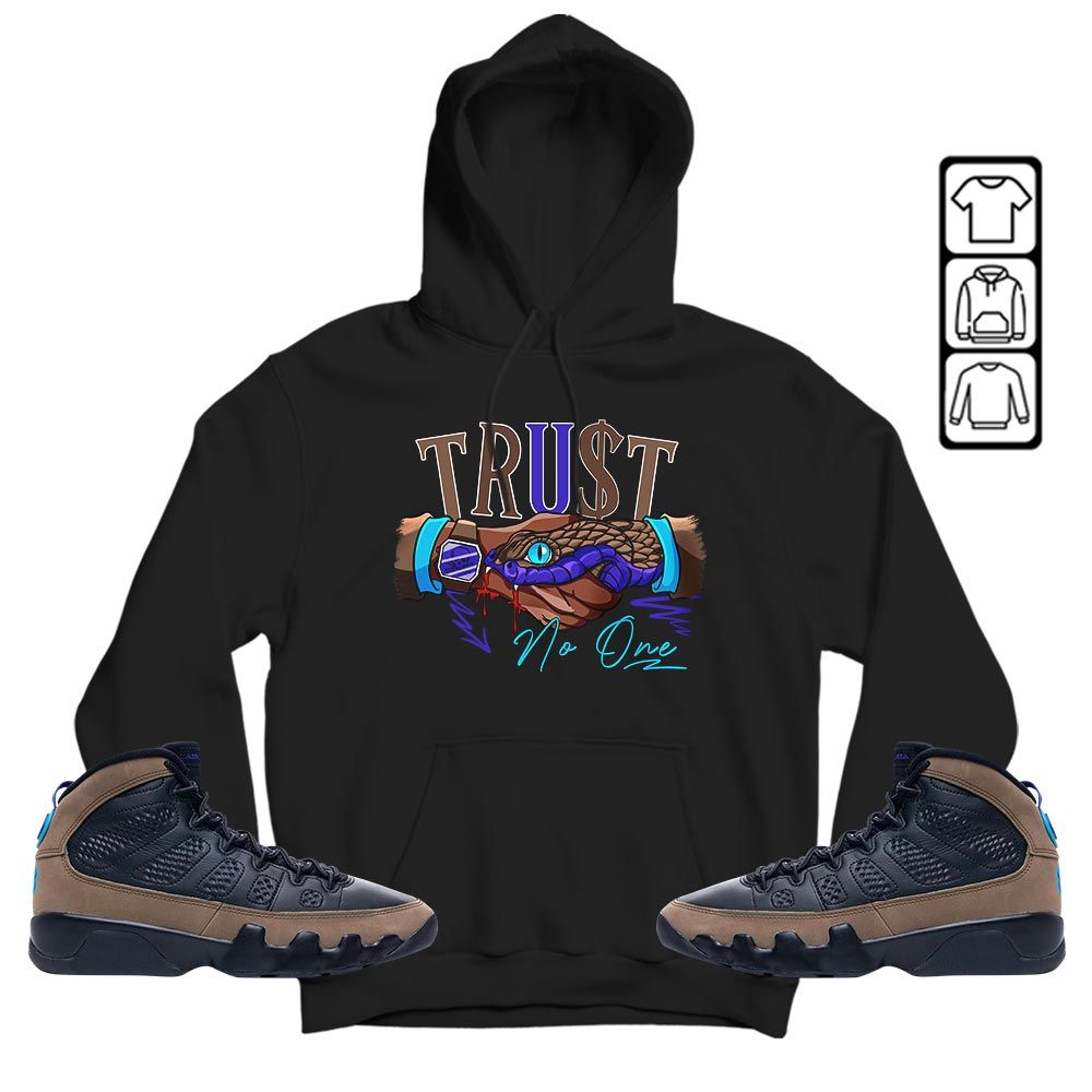 Snake Trust No One Sneaker Shirt Match Olive Concord 9s, Jordan 9 Olive Concord MKO T-Shirt Snake Trust No One Sneaker Shirt Match Olive Concord 9s, Jordan 9 Olive Concord MKO T-Shirt