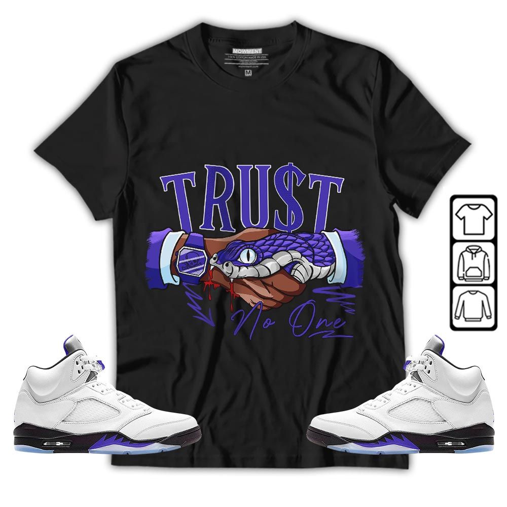 Snake Trust No One Sneaker Shirt Match Retro Concord 5s, Jordan 5 Retro Concord MKO T-Shirt