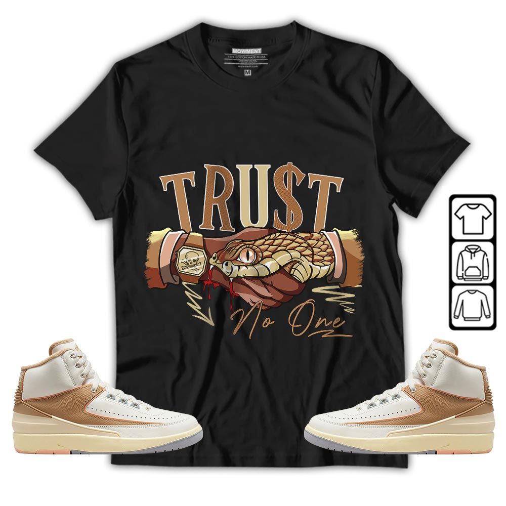 Snake Trust No One Sneaker Shirt Match Retro Craft 2s, Jordan 2 Craft MKO T-Shirt