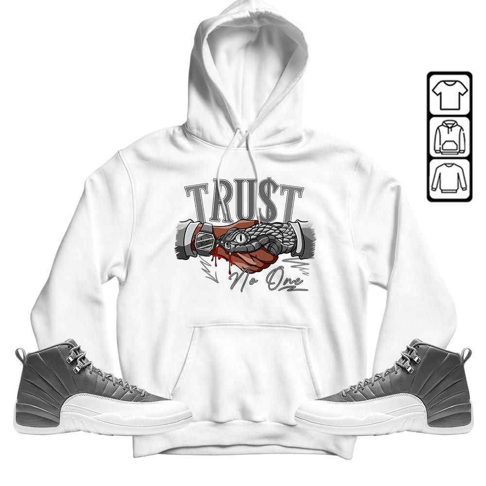 Snake Trust No One Sneaker Shirt Match Retro Stealth 12s, Jordan 12 Retro Stealth MKO T-Shirt