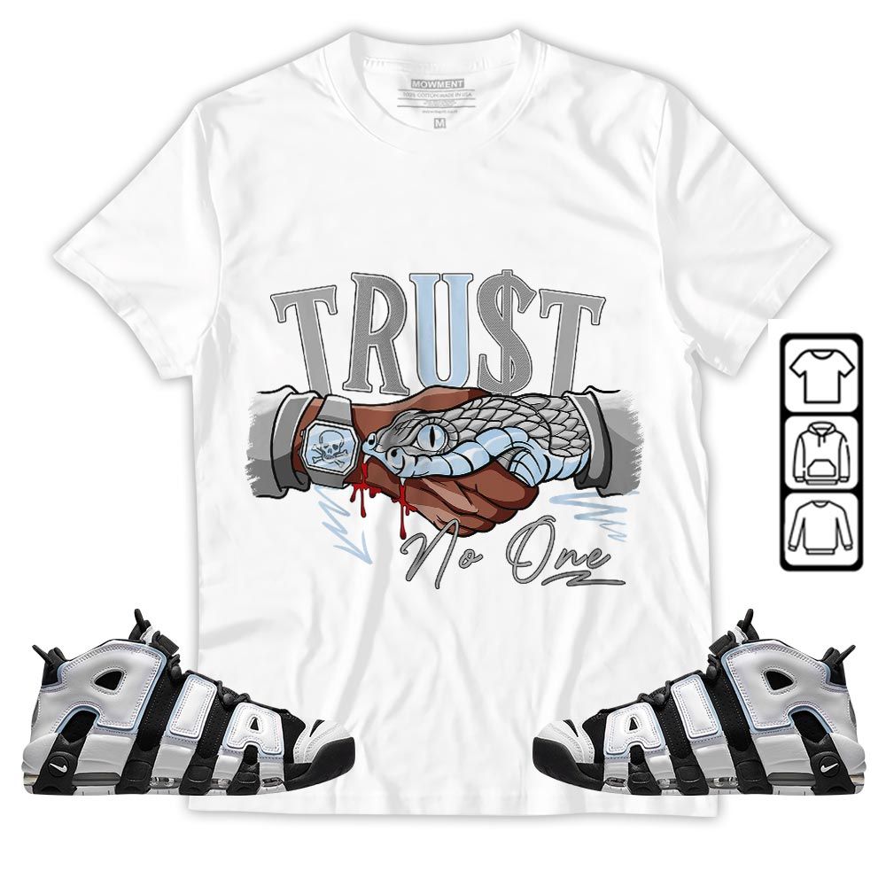 Snake Trust No One Sneaker Shirt Match Uptempo Cobalt Bliss, Air More Uptempo Cobalt Bliss MKO T-Shirt