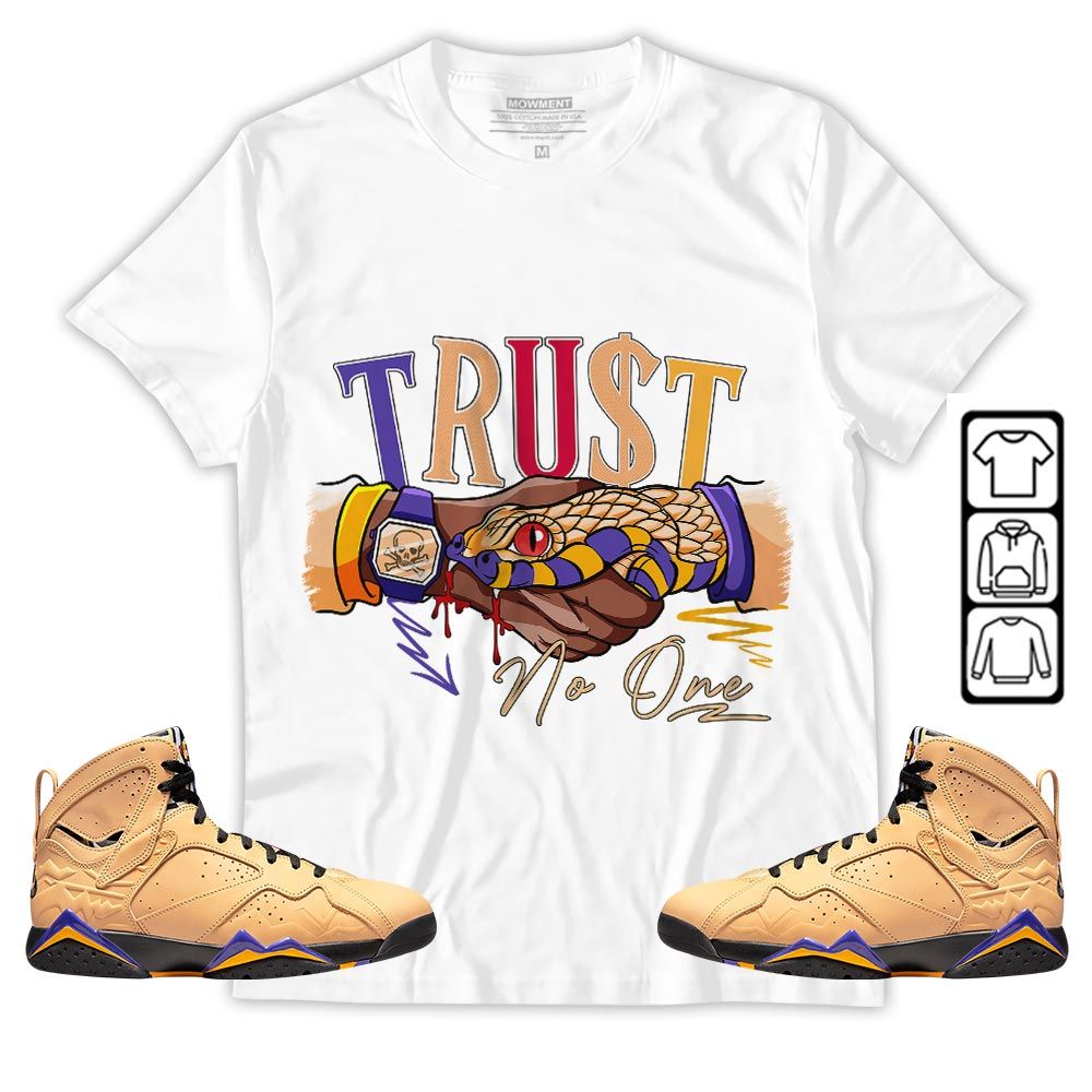 Snake Trust No One Sneaker Shirt Match Vachetta Tan 7s, Jordan 7 SE Afrobeats MKO T-Shirt Snake Trust No One Sneaker Shirt Match Vachetta Tan 7s, Jordan 7 SE Afrobeats MKO T-Shirt