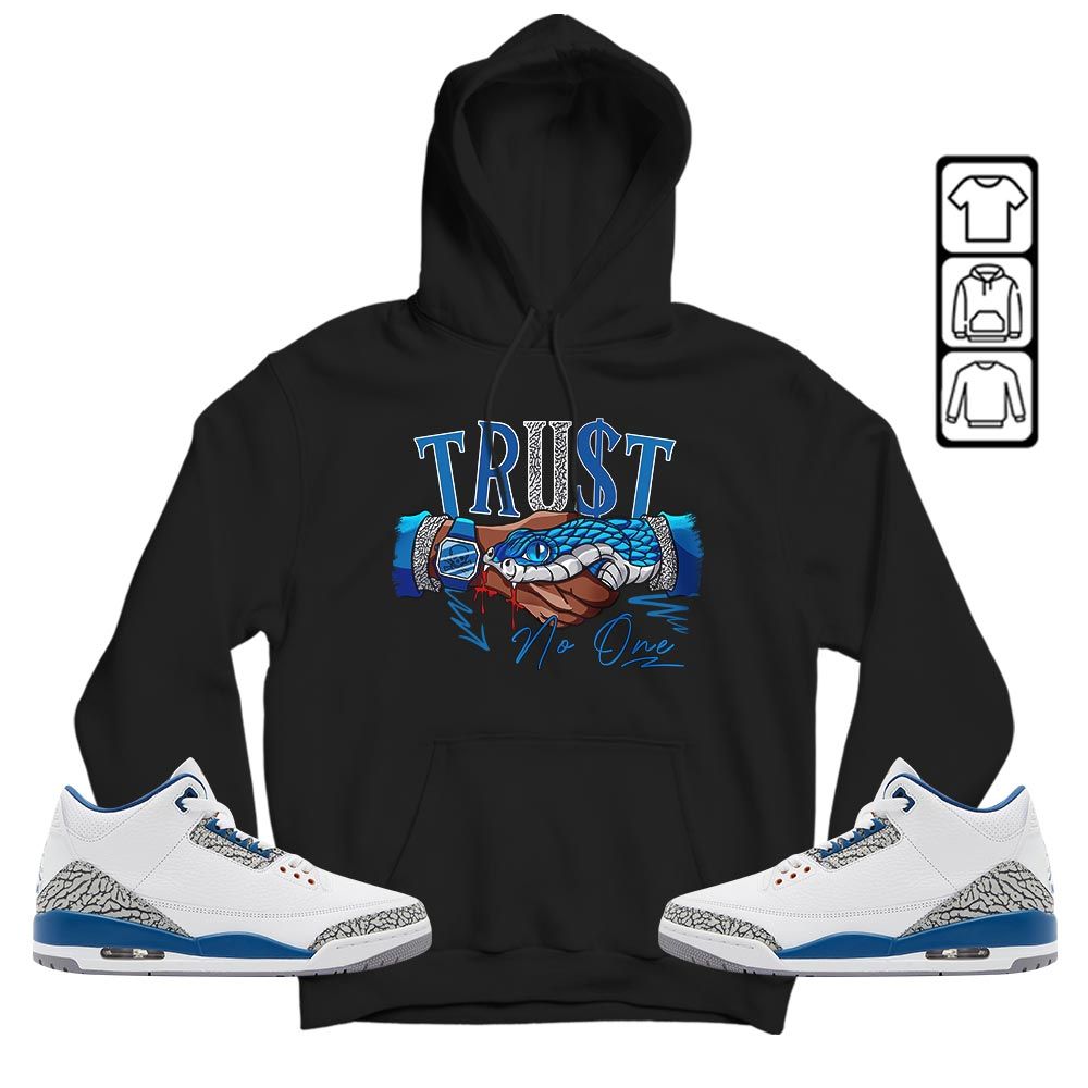Snake Trust No One Sneaker Shirt Match Wizards 3s, Jordan Retro 3 Wizards MKO T-Shirt Snake Trust No One Sneaker Shirt Match Wizards 3s, Jordan Retro 3 Wizards MKO T-Shirt