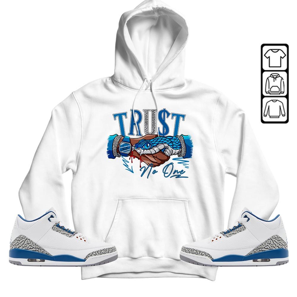 Snake Trust No One Sneaker Shirt Match Wizards 3s, Jordan Retro 3 Wizards MKO T-Shirt