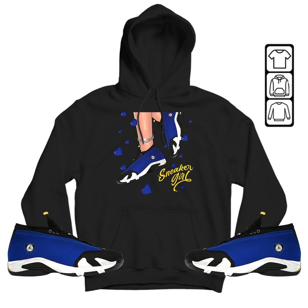 SNEAKER Girl Heart Sneaker Shirt Match 2023 Blue Laney 14s, Jordan 14 Laney MKO Hoodie SNEAKER Girl Heart Sneaker Shirt Match 2023 Blue Laney 14s, Jordan 14 Laney MKO Hoodie