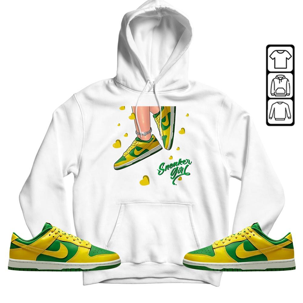 SNEAKER Girl Heart Sneaker Shirt Match 2023 Reverse Brazil, Dunk Low Reverse Brazil MKO T-Shirt