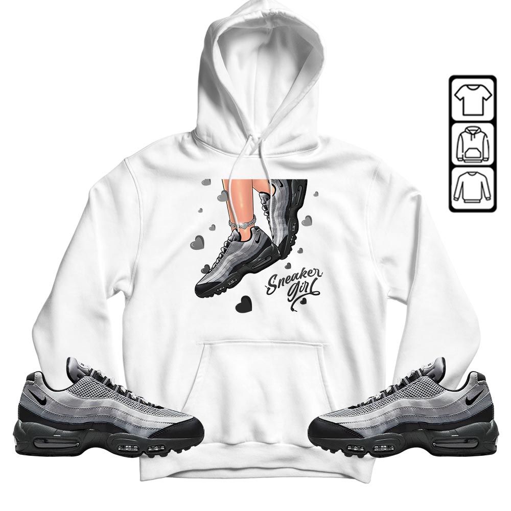 SNEAKER Girl Heart Sneaker Shirt Match 95 Reflective Safari Grey, Air Max 95 Reflective Safari MKO T-Shirt