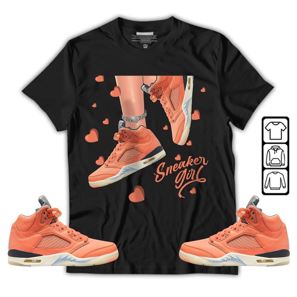 SNEAKER Girl Heart Sneaker Shirt Match Crimson Bliss 5s, Jordan 5 DJ Khaled Crimson Bliss MKO T-Shirt