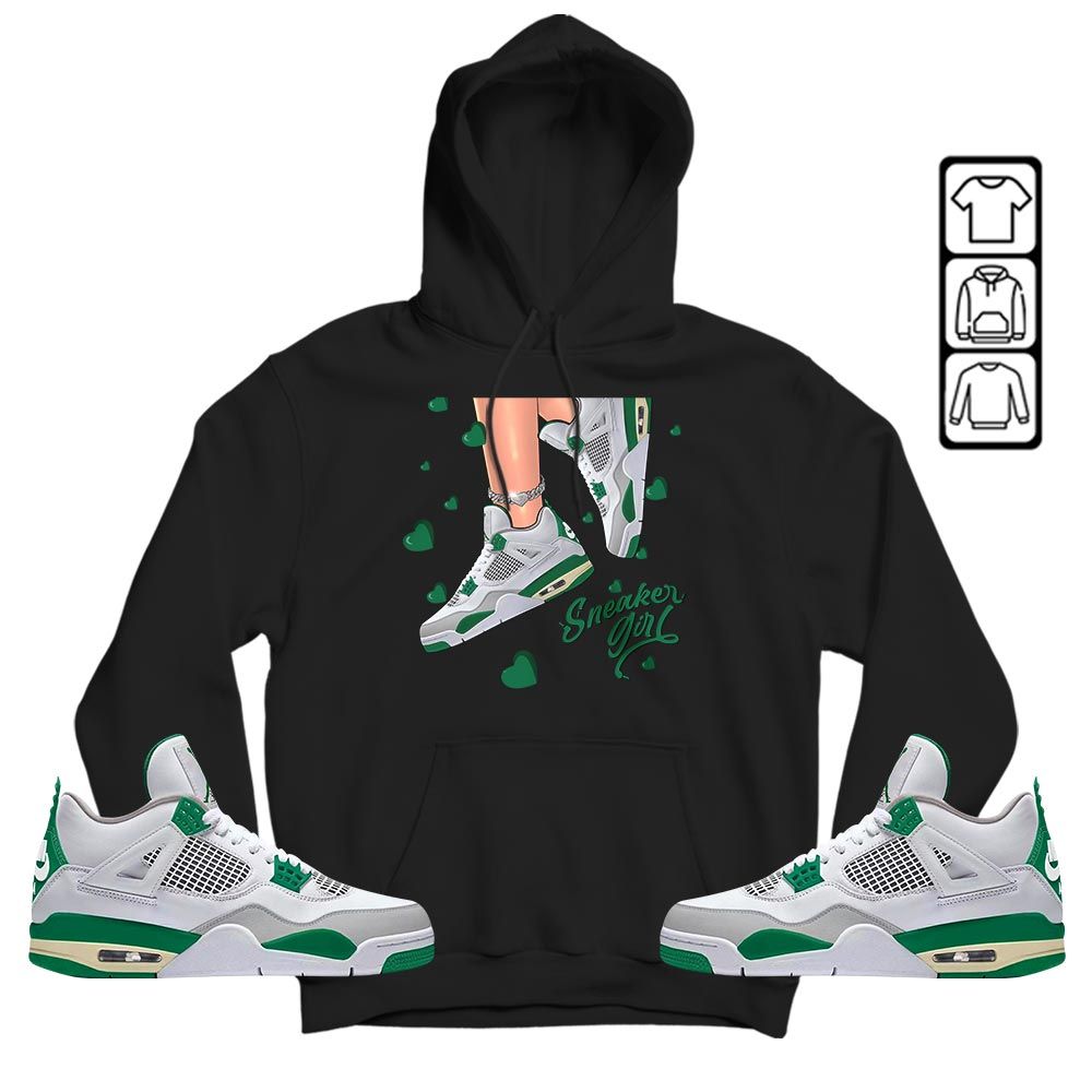 SNEAKER Girl Heart Sneaker Shirt Match Retro Pine Green 4s, Jordan 4 Pine Green MKO T-Shirt SNEAKER Girl Heart Sneaker Shirt Match Retro Pine Green 4s, Jordan 4 Pine Green MKO T-Shirt