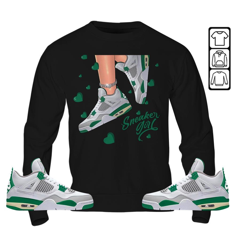 SNEAKER Girl Heart Sneaker Shirt Match Retro Pine Green 4s, Jordan 4 Pine Green MKO T-Shirt SNEAKER Girl Heart Sneaker Shirt Match Retro Pine Green 4s, Jordan 4 Pine Green MKO T-Shirt
