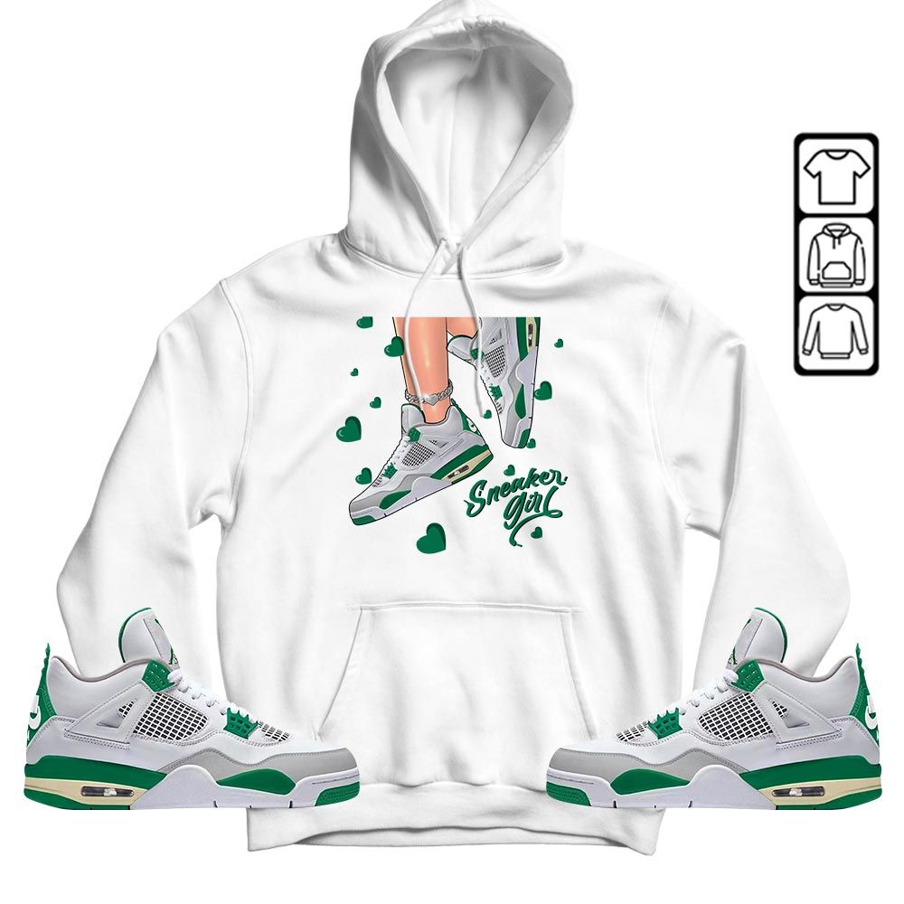 SNEAKER Girl Heart Sneaker Shirt Match Retro Pine Green 4s, Jordan 4 Pine Green MKO T-Shirt