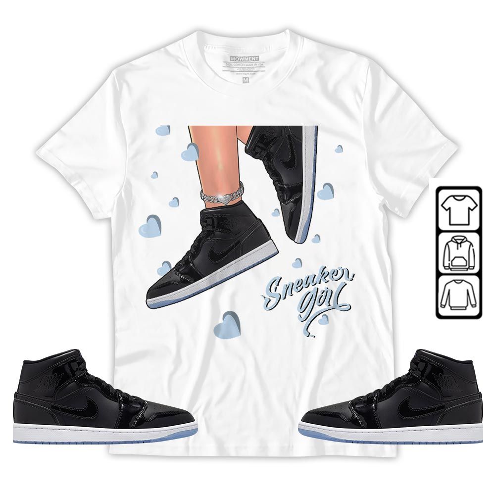 SNEAKER Girl Heart Sneaker Shirt Match Space Jam 1s, Jordan 1 Mid Space Jam MKO T-Shirt