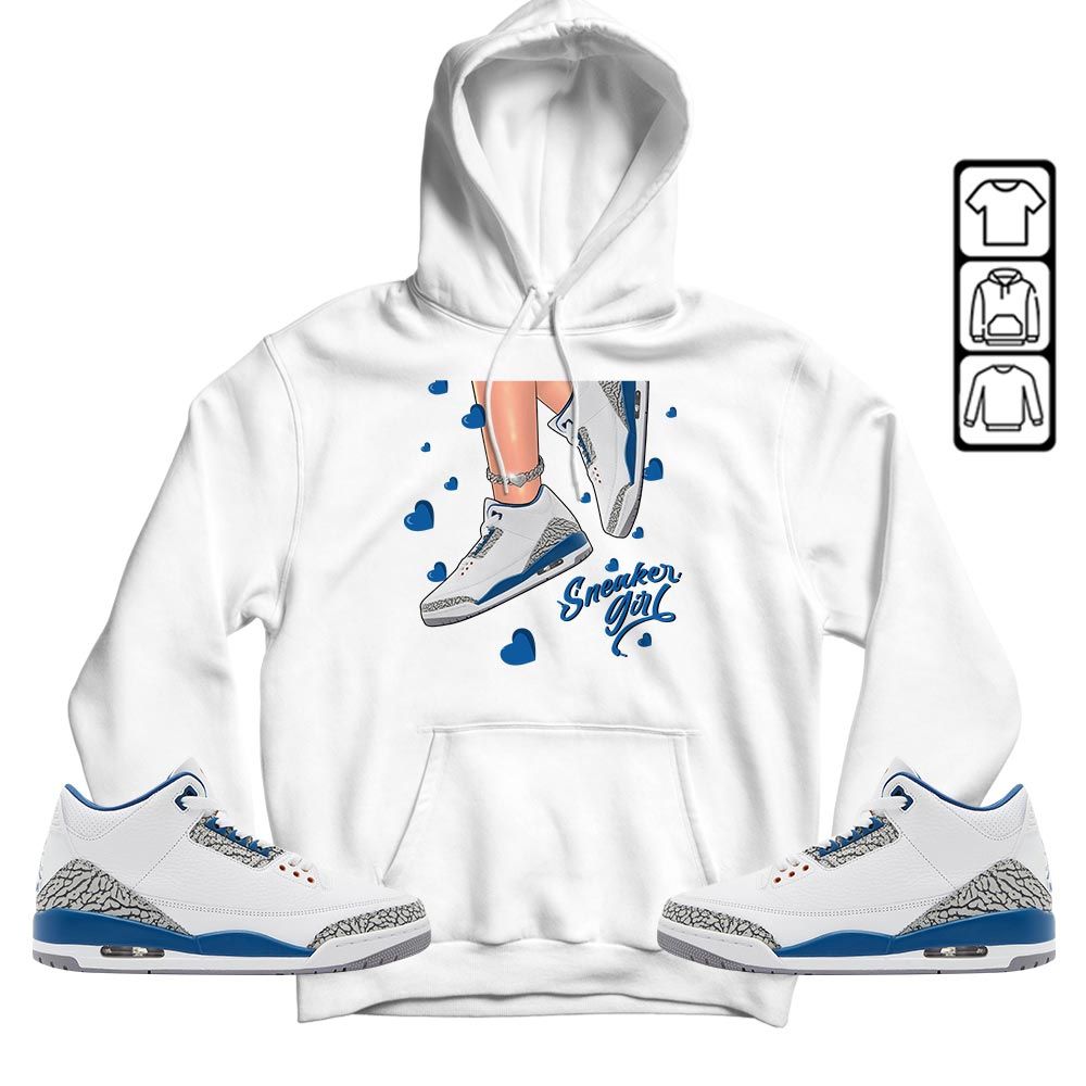 SNEAKER Girl Heart Sneaker Shirt Match Wizards 3s, Jordan Retro 3 Wizards MKO T-Shirt
