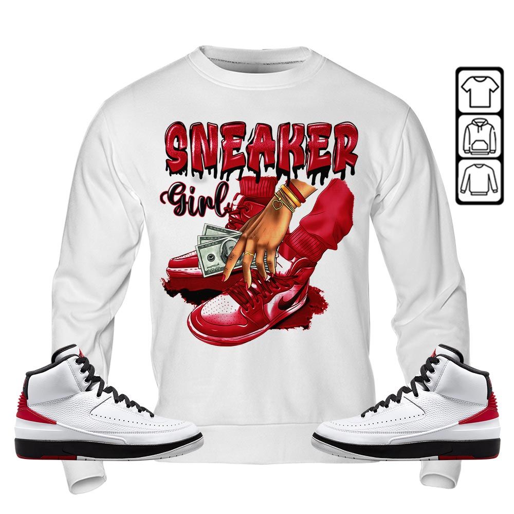 SNEAKER Girl Money Drip Sneaker Shirt Match 2 Chicago Varsity Red, Jordan Retro 2 Chicago MKO T-Shirt SNEAKER Girl Money Drip Sneaker Shirt Match 2 Chicago Varsity Red, Jordan Retro 2 Chicago MKO T-Shirt