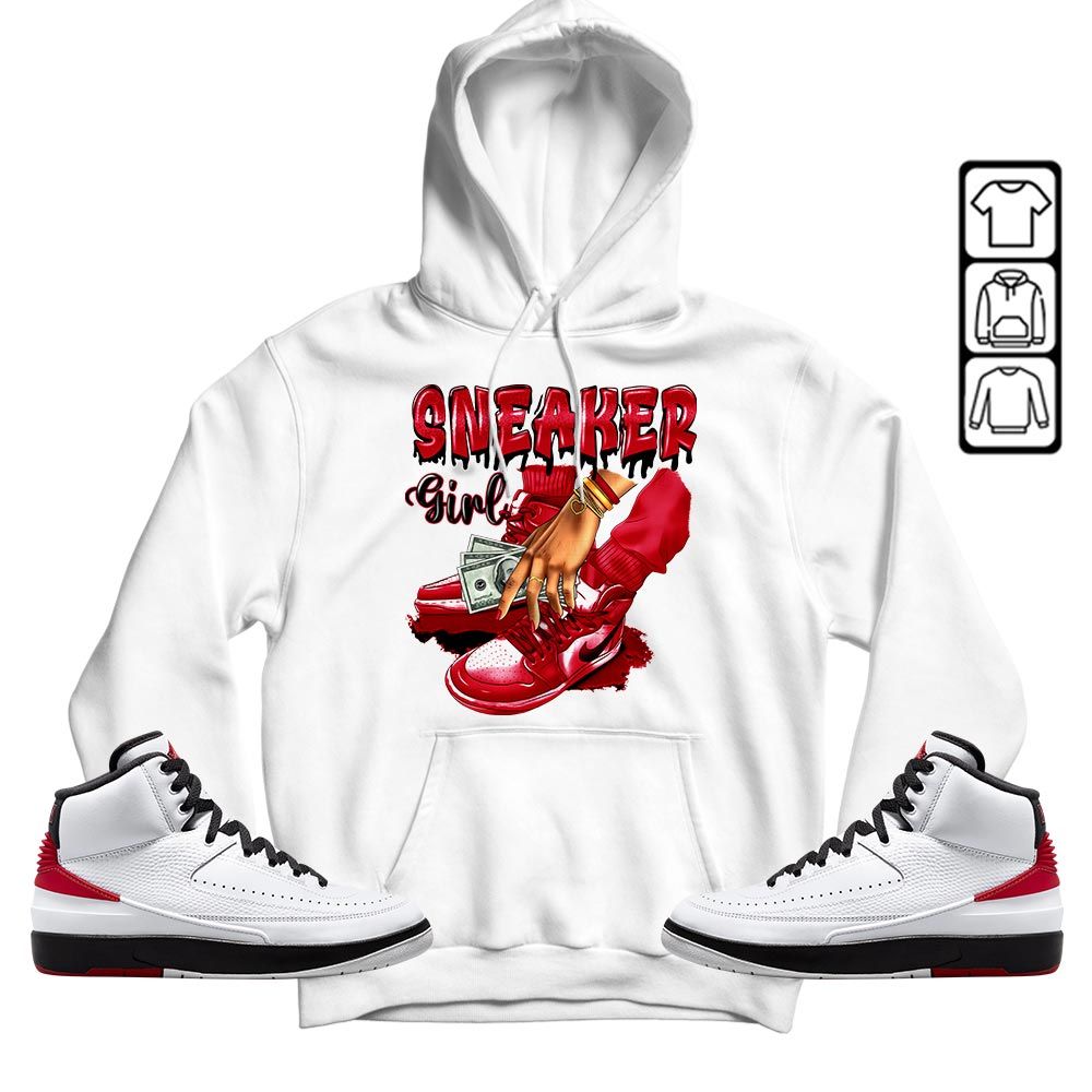 SNEAKER Girl Money Drip Sneaker Shirt Match 2 Chicago Varsity Red, Jordan Retro 2 Chicago MKO T-Shirt SNEAKER Girl Money Drip Sneaker Shirt Match 2 Chicago Varsity Red, Jordan Retro 2 Chicago MKO T-Shirt