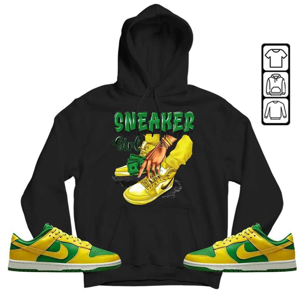 SNEAKER Girl Money Drip Sneaker Shirt Match 2023 Reverse Brazil, Dunk Low Reverse Brazil MKO T-Shirt SNEAKER Girl Money Drip Sneaker Shirt Match 2023 Reverse Brazil, Dunk Low Reverse Brazil MKO T-Shirt