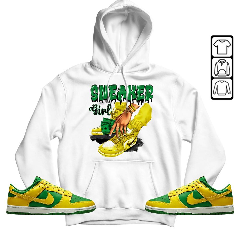 SNEAKER Girl Money Drip Sneaker Shirt Match 2023 Reverse Brazil, Dunk Low Reverse Brazil MKO T-Shirt SNEAKER Girl Money Drip Sneaker Shirt Match 2023 Reverse Brazil, Dunk Low Reverse Brazil MKO T-Shirt