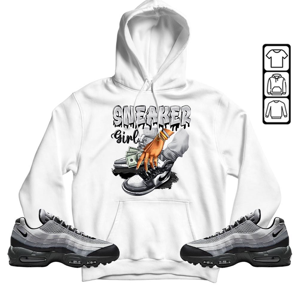 SNEAKER Girl Money Drip Sneaker Shirt Match 95 Reflective Safari Grey, Air Max 95 Reflective Safari MKO T-Shirt