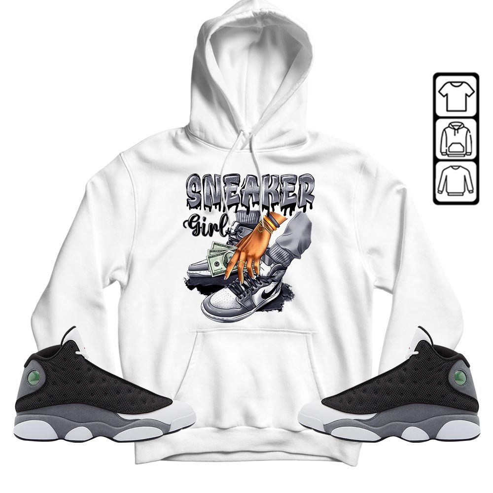 SNEAKER Girl Money Drip Sneaker Shirt Match Black Flint 13s, Jordan Retro 13 Black Flint MKO T-Shirt
