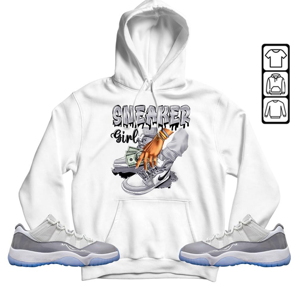 SNEAKER Girl Money Drip Sneaker Shirt Match Cement Grey 11s, Jordan 11 Low Cement Grey MKO T-Shirt