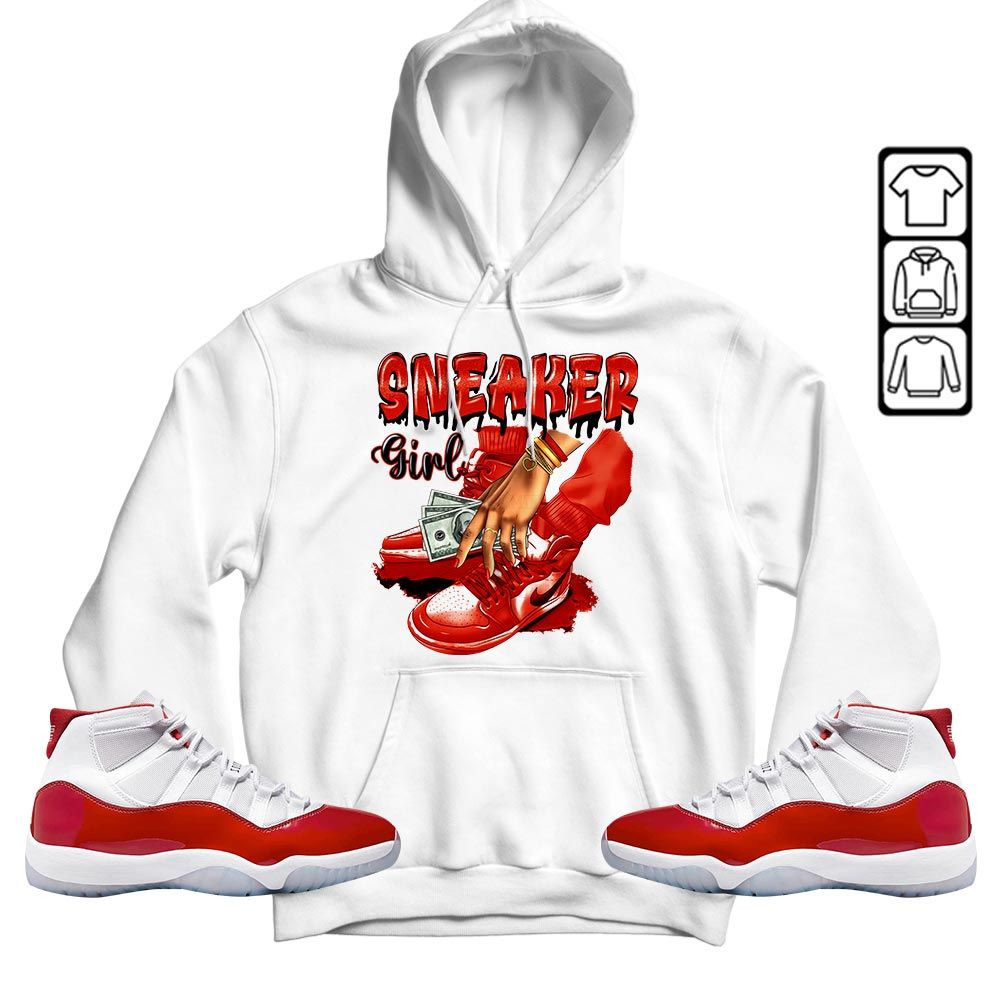 SNEAKER Girl Money Drip Sneaker Shirt Match Cherry 11s, Jordan 11 Retro Cherry MKO T-Shirt