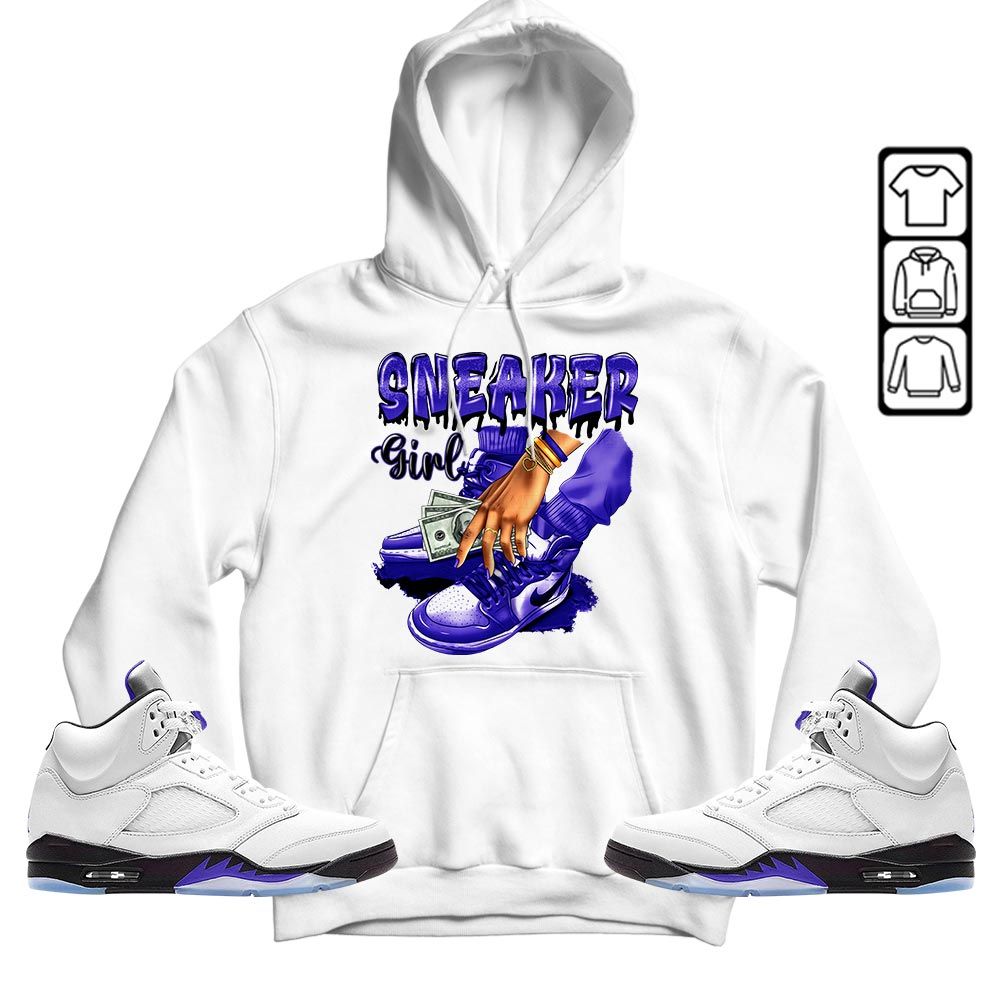 SNEAKER Girl Money Drip Sneaker Shirt Match Dark Concord 5s, Jordan 5 Retro Concord MKO T-Shirt