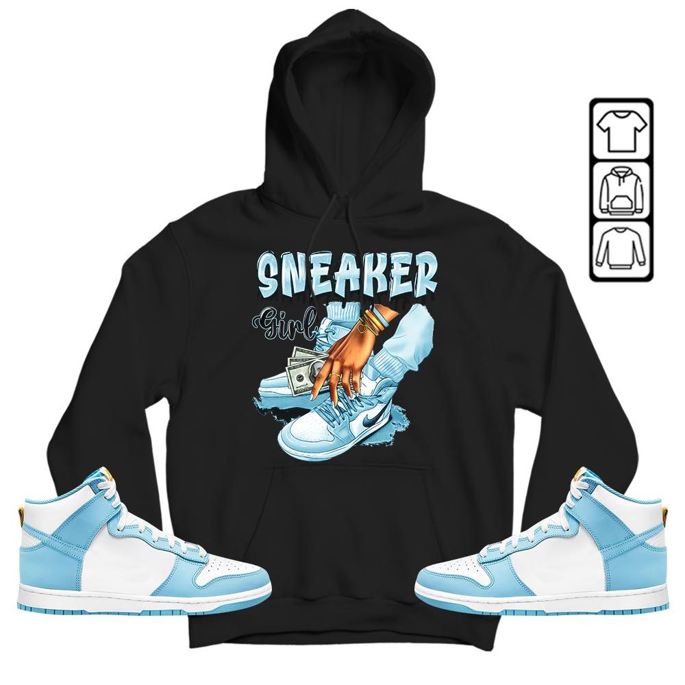 SNEAKER Girl Money Drip Sneaker Shirt Match Dunk High Blue Chill, Dunk High Homer Simpson MKO T-Shirt SNEAKER Girl Money Drip Sneaker Shirt Match Dunk High Blue Chill, Dunk High Homer Simpson MKO T-Shirt