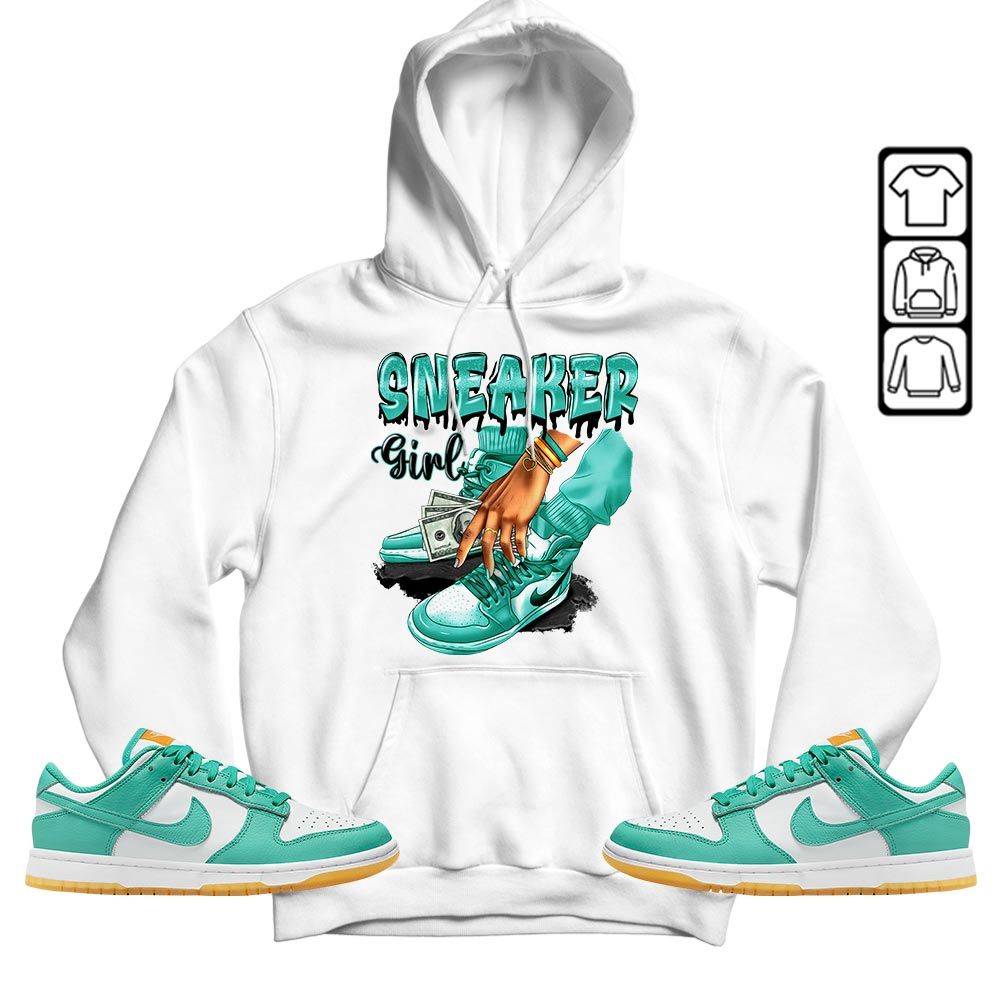 SNEAKER Girl Money Drip Sneaker Shirt Match Dunk Low Turquoise, Dunk Low Teal Zeal MKO T-Shirt