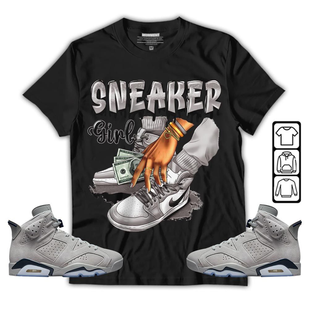 SNEAKER Girl Money Drip Sneaker Shirt Match Georgetown 6s, Jordan 6 Retro Georgetown MKO T-Shirt