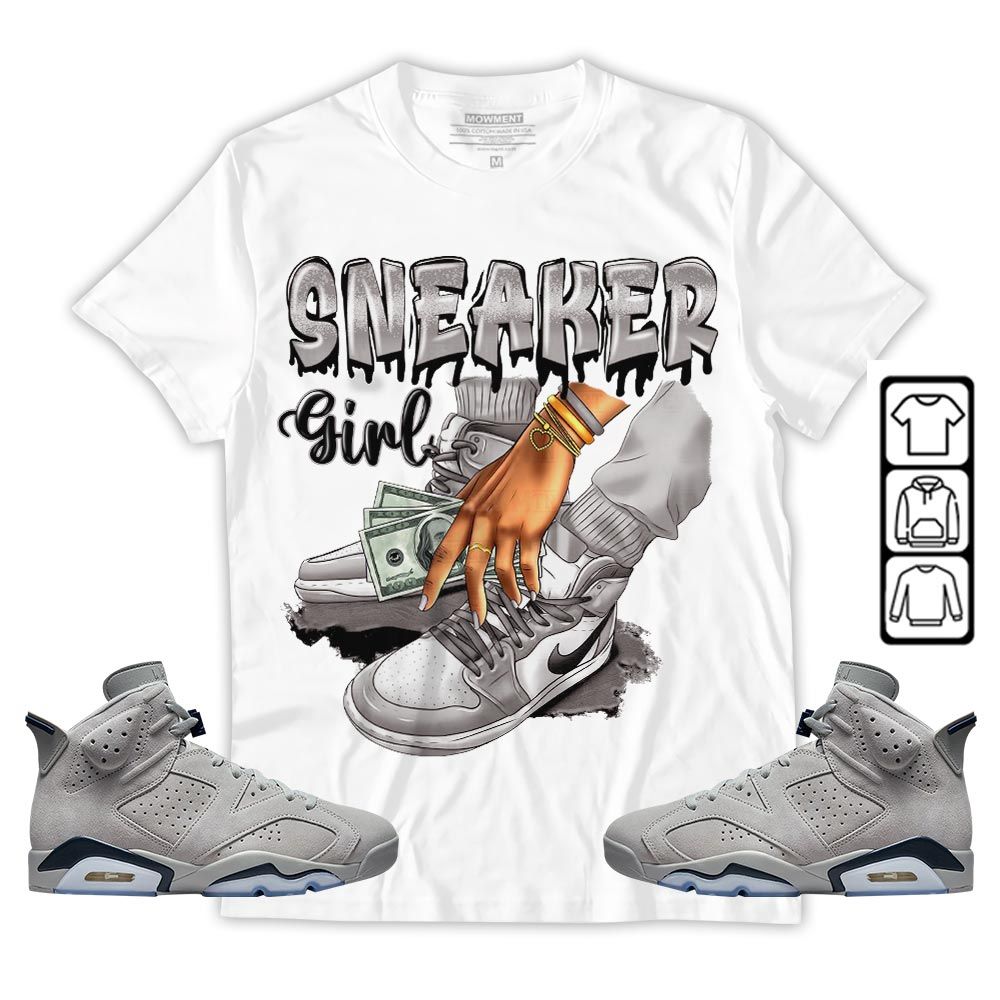 SNEAKER Girl Money Drip Sneaker Shirt Match Georgetown 6s, Jordan 6 Retro Georgetown MKO T-Shirt SNEAKER Girl Money Drip Sneaker Shirt Match Georgetown 6s, Jordan 6 Retro Georgetown MKO T-Shirt
