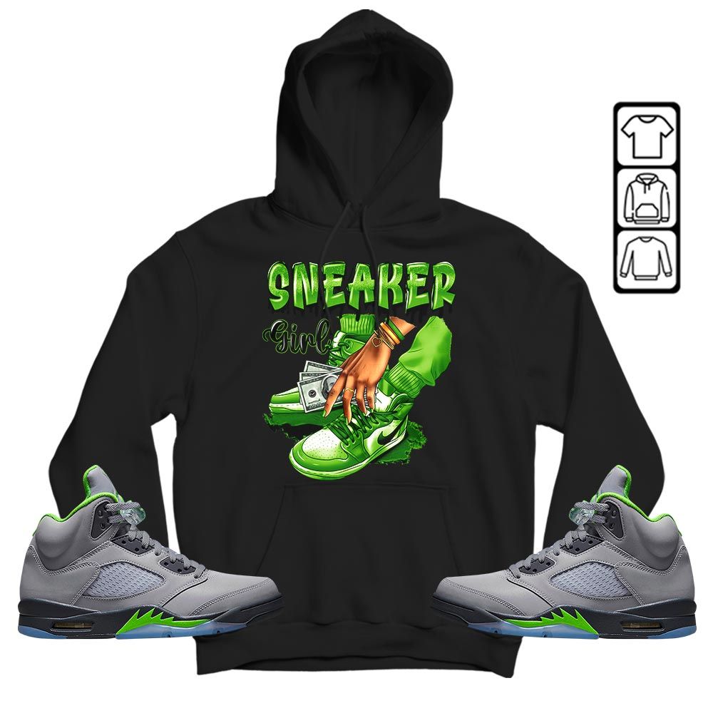 SNEAKER Girl Money Drip Sneaker Shirt Match Green Bean 5s, Jordan 5 Retro Green Bean MKO T-Shirt SNEAKER Girl Money Drip Sneaker Shirt Match Green Bean 5s, Jordan 5 Retro Green Bean MKO T-Shirt