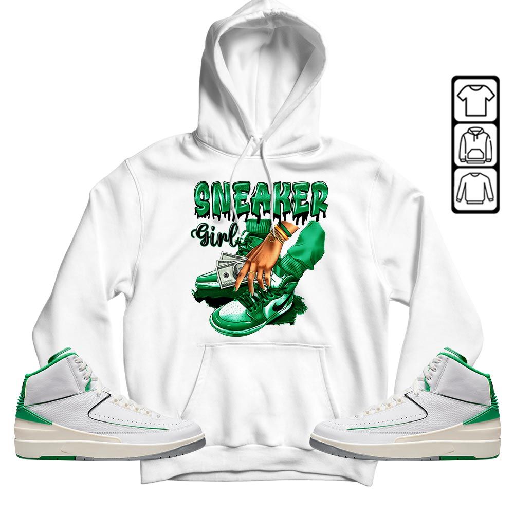SNEAKER Girl Money Drip Sneaker Shirt Match Lucky Green 2s, Jordan 2 Lucky Green MKO T-Shirt
