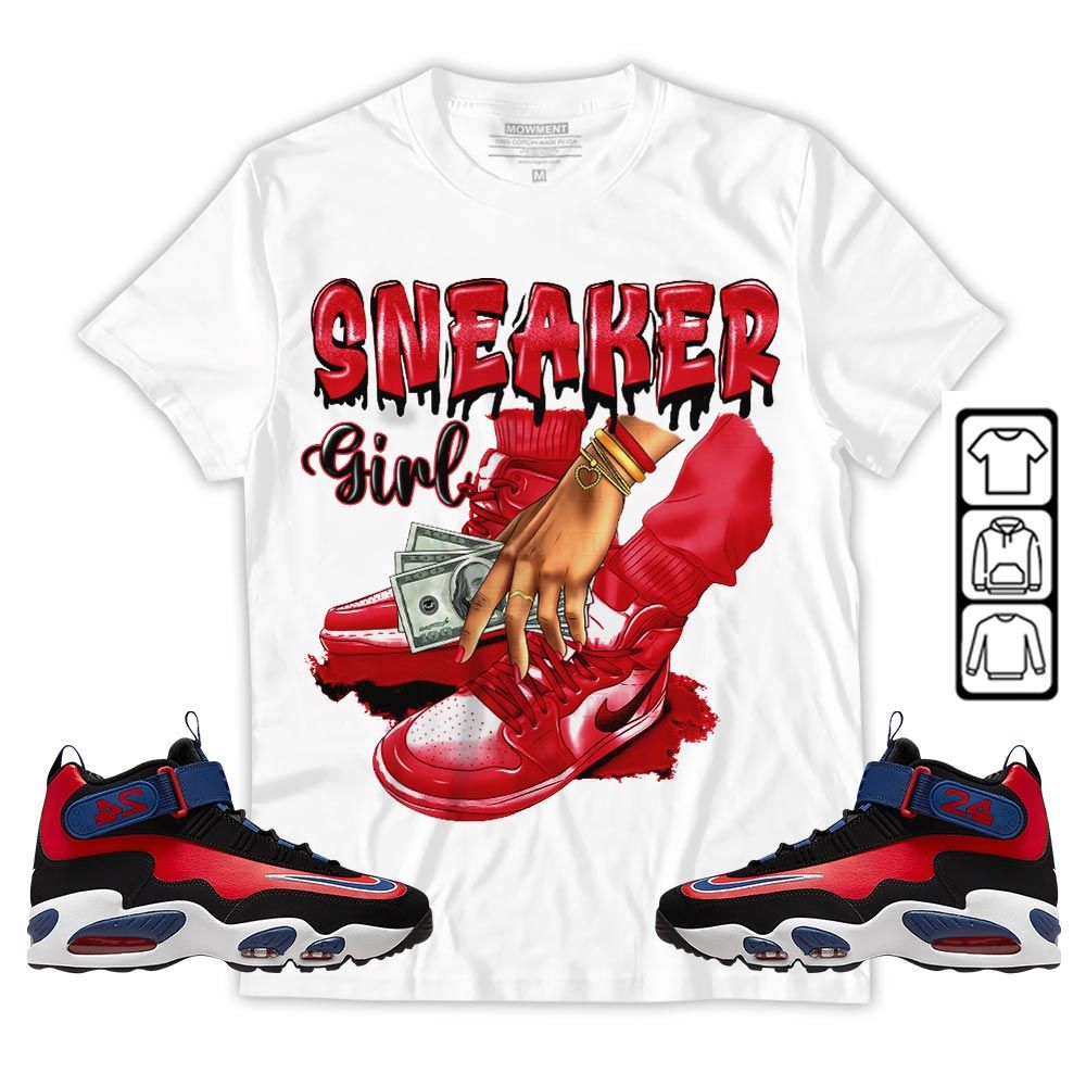 SNEAKER Girl Money Drip Sneaker Shirt Match Max 1 Navy Red Black, Air Griffey Max 1 Black Red Navy Blue MKO T-Shirt SNEAKER Girl Money Drip Sneaker Shirt Match Max 1 Navy Red Black, Air Griffey Max 1 Black Red Navy Blue MKO T-Shirt