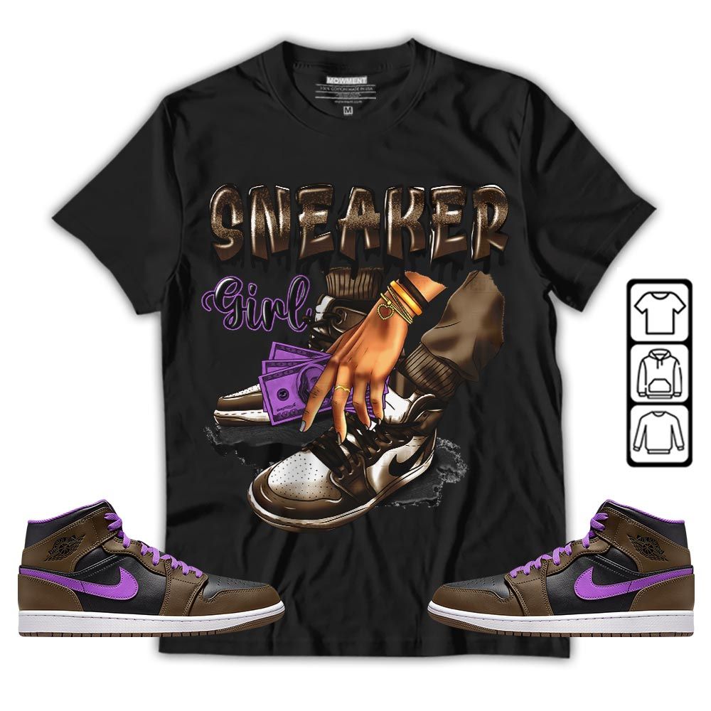 SNEAKER Girl Money Drip Sneaker Shirt Match Mid Palomino 1s, Jordan 1 Mid Palomino MKO T-Shirt SNEAKER Girl Money Drip Sneaker Shirt Match Mid Palomino 1s, Jordan 1 Mid Palomino MKO T-Shirt