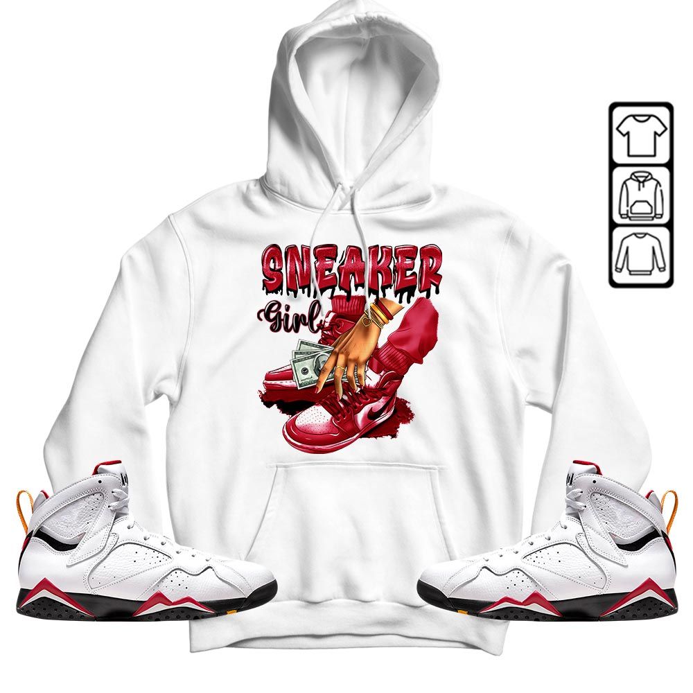 SNEAKER Girl Money Drip Sneaker Shirt Match OG Cardinal 7s, Jordan 7 Retro Cardinal MKO T-Shirt