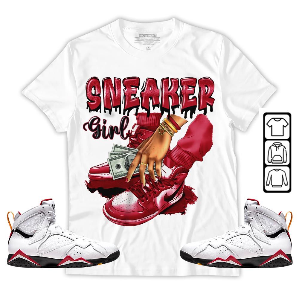 SNEAKER Girl Money Drip Sneaker Shirt Match OG Cardinal 7s, Jordan 7 Retro Cardinal MKO T-Shirt SNEAKER Girl Money Drip Sneaker Shirt Match OG Cardinal 7s, Jordan 7 Retro Cardinal MKO T-Shirt