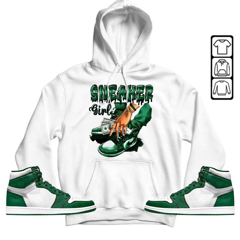 SNEAKER Girl Money Drip Sneaker Shirt Match OG Gorge Green 1s, Jordan 1 Retro High Gorge Green MKO T-Shirt