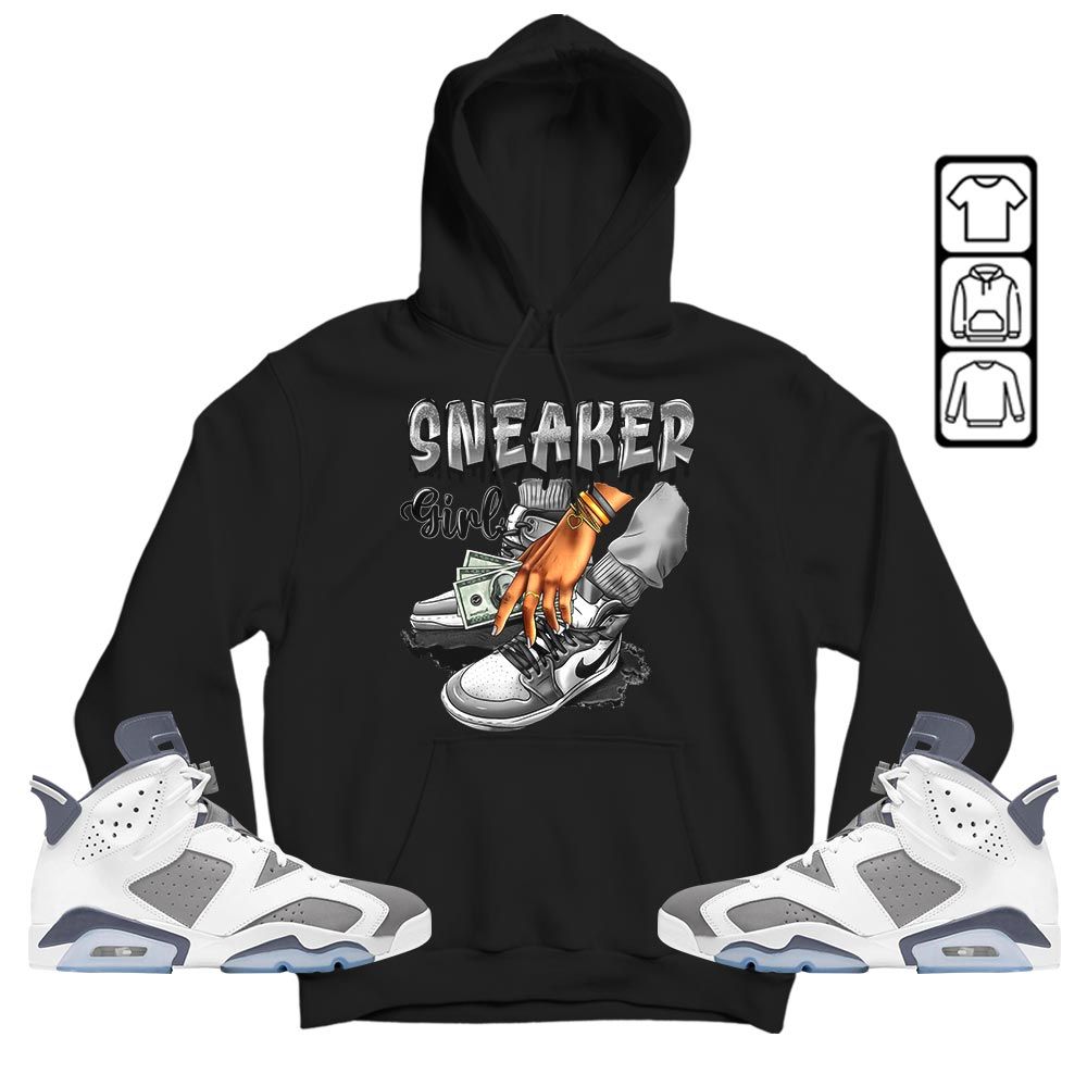 SNEAKER Girl Money Drip Sneaker Shirt Match Retro Cool Grey 6s, Jordan 6 Cool Grey MKO T-Shirt SNEAKER Girl Money Drip Sneaker Shirt Match Retro Cool Grey 6s, Jordan 6 Cool Grey MKO T-Shirt