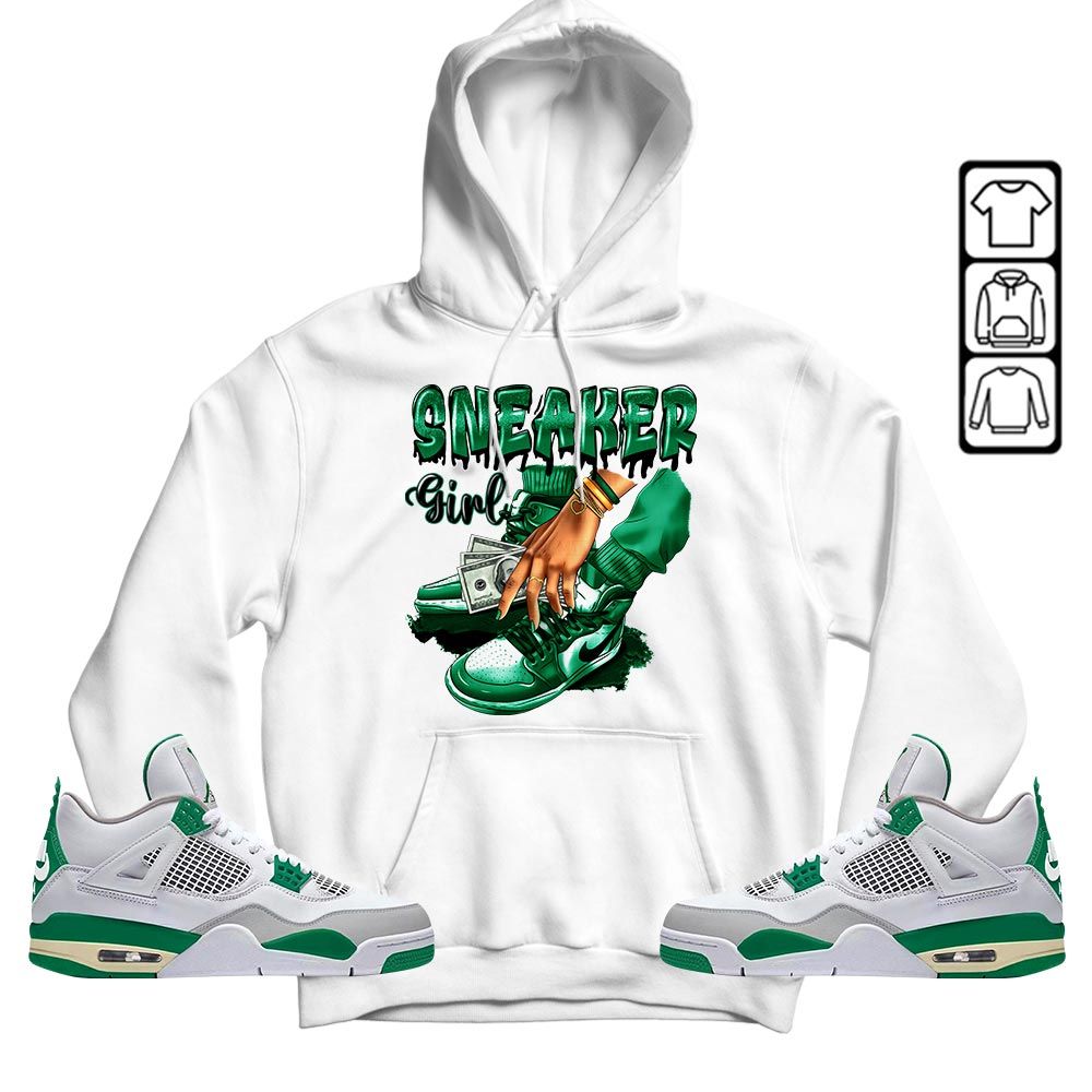 SNEAKER Girl Money Drip Sneaker Shirt Match Retro Pine Green 4s, Jordan 4 Pine Green MKO T-Shirt