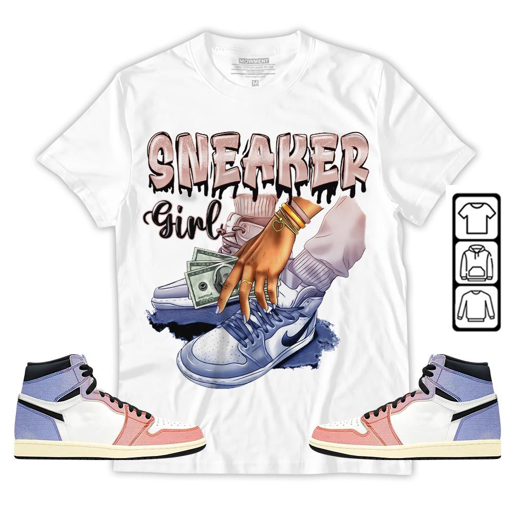 SNEAKER Girl Money Drip Sneaker Shirt Match Retro Skyline 1s, Jordan 1 High OG Skyline MKO T-Shirt SNEAKER Girl Money Drip Sneaker Shirt Match Retro Skyline 1s, Jordan 1 High OG Skyline MKO T-Shirt