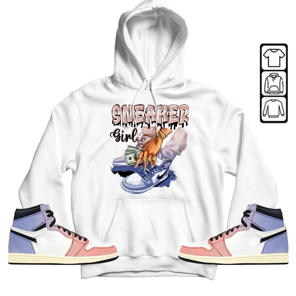 SNEAKER Girl Money Drip Sneaker Shirt Match Retro Skyline 1s, Jordan 1 High OG Skyline MKO T-Shirt