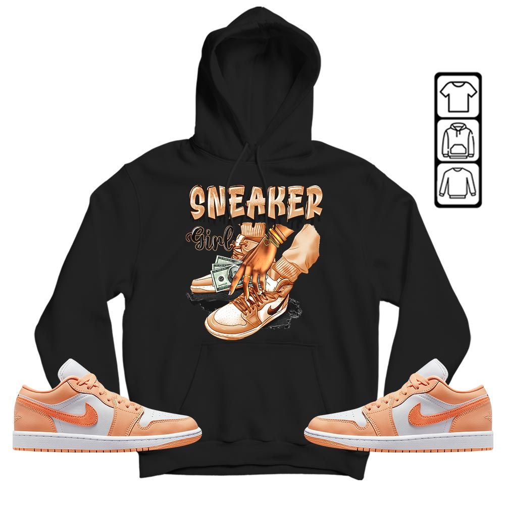 SNEAKER Girl Money Drip Sneaker Shirt Match Sunset Haze 1s, Jordan 1 Low Sunset Haze MKO T-Shirt SNEAKER Girl Money Drip Sneaker Shirt Match Sunset Haze 1s, Jordan 1 Low Sunset Haze MKO T-Shirt