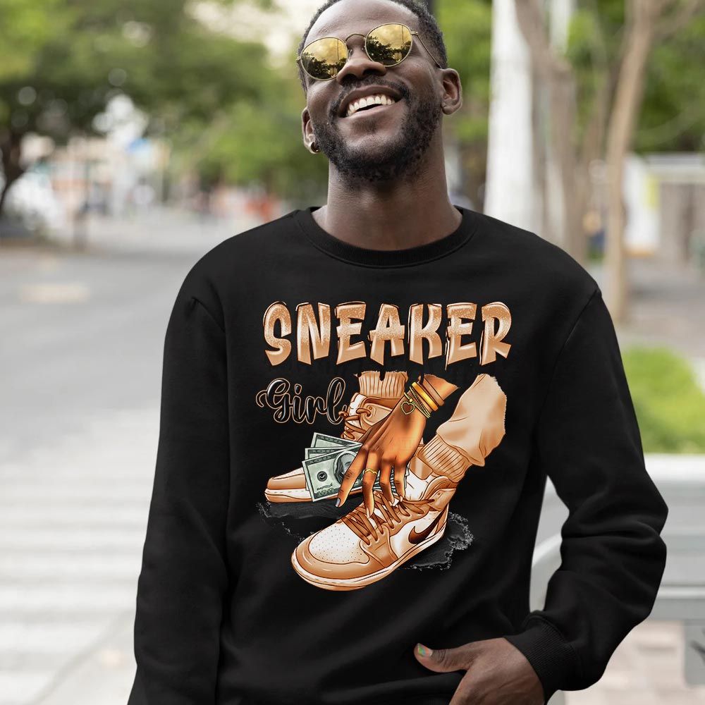 SNEAKER Girl Money Drip Sneaker Shirt Match Sunset Haze 1s, Jordan 1 Low Sunset Haze MKO T-Shirt SNEAKER Girl Money Drip Sneaker Shirt Match Sunset Haze 1s, Jordan 1 Low Sunset Haze MKO T-Shirt