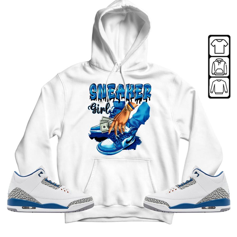 SNEAKER Girl Money Drip Sneaker Shirt Match Wizards 3s, Jordan Retro 3 Wizards MKO T-Shirt