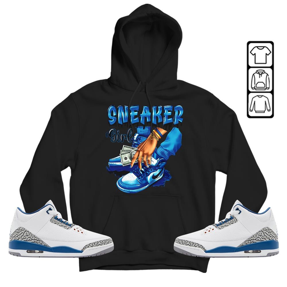 SNEAKER Girl Money Drip Sneaker Shirt Match Wizards 3s, Jordan Retro 3 Wizards MKO T-Shirt SNEAKER Girl Money Drip Sneaker Shirt Match Wizards 3s, Jordan Retro 3 Wizards MKO T-Shirt