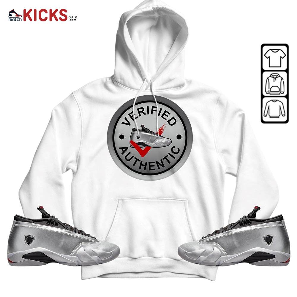 Sneaker Shirt Match 14 Low Metallic Silver, Jordan 14 Metallic Silver MKO T-Shirt Sneaker Shirt Match 14 Low Metallic Silver, Jordan 14 Metallic Silver MKO T-Shirt