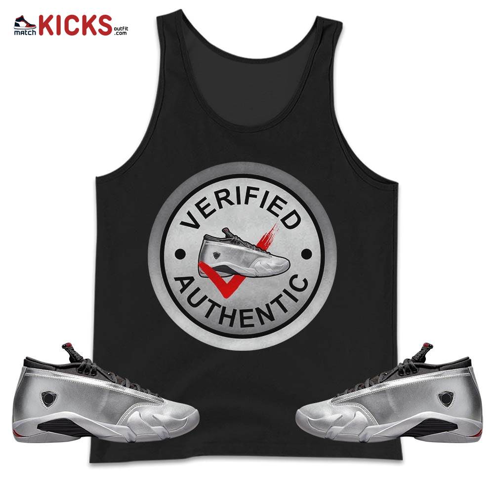 Sneaker Shirt Match 14 Low Metallic Silver, Jordan 14 Metallic Silver MKO Tank Top